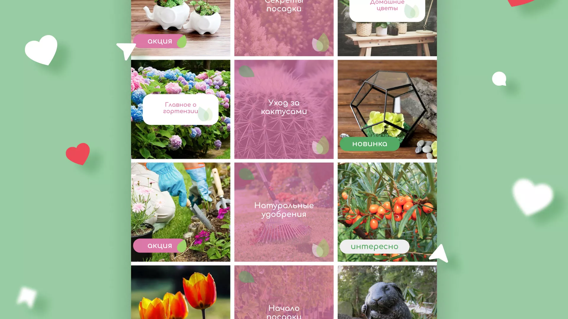 Разработка оформления профиля Instagram для магазина «Floraint» в Бородино